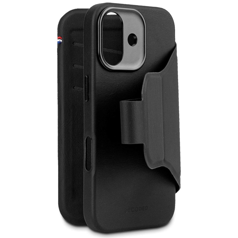 Decoded iPhone 17 Textured Detachable Wallet Silikone Cover - MagSafe Kompatibel - Phantom Black