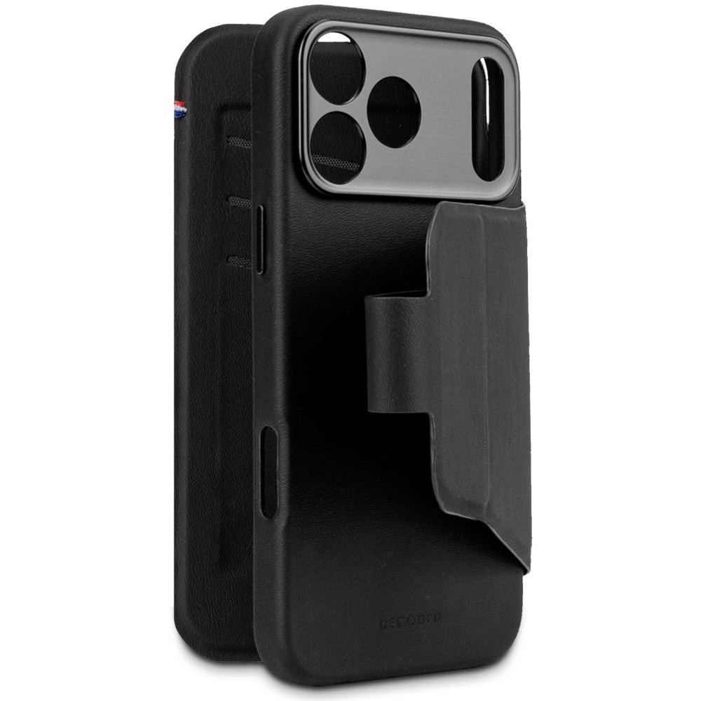 Decoded iPhone 17 Pro Max Textured Detachable Wallet Silikone Cover - MagSafe Kompatibel - Phantom Black