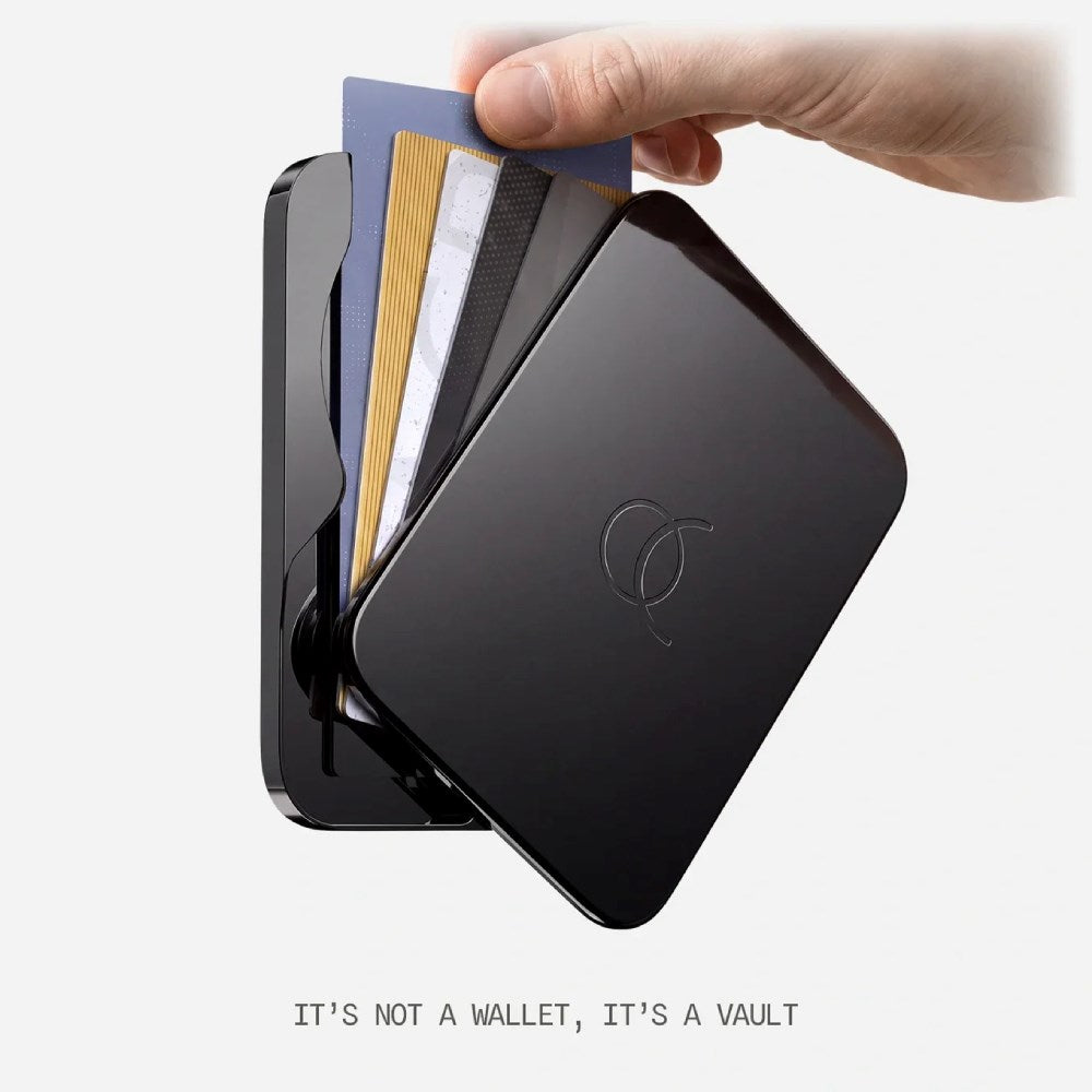 Aluminum Kortholder Arc Pulse Vault - MagSafe Kompatibel - Onyx Black