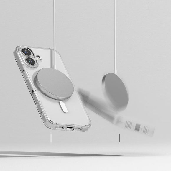 iPhone 16 Ringke Fusion Cover - MagSafe Kompatibel - Gennemsigtig