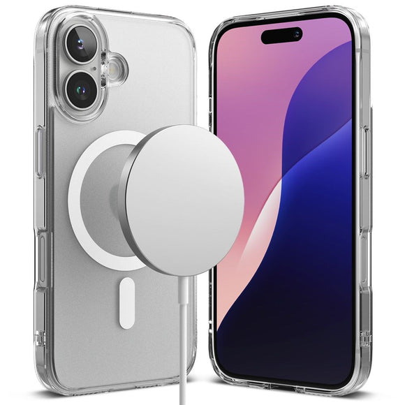 iPhone 16 Ringke Fusion Cover - MagSafe Kompatibel - Mat Gennemsigtig