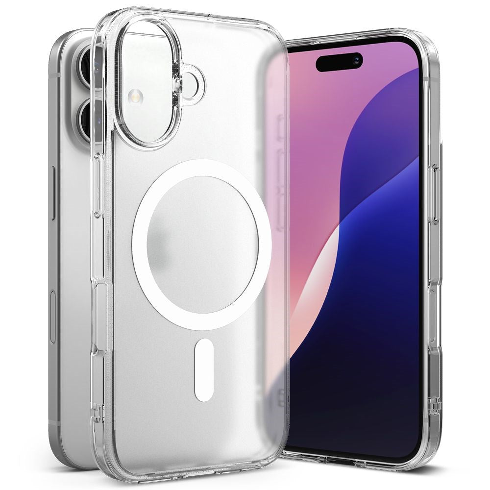 iPhone 16 Ringke Fusion Cover - MagSafe Kompatibel - Mat Gennemsigtig