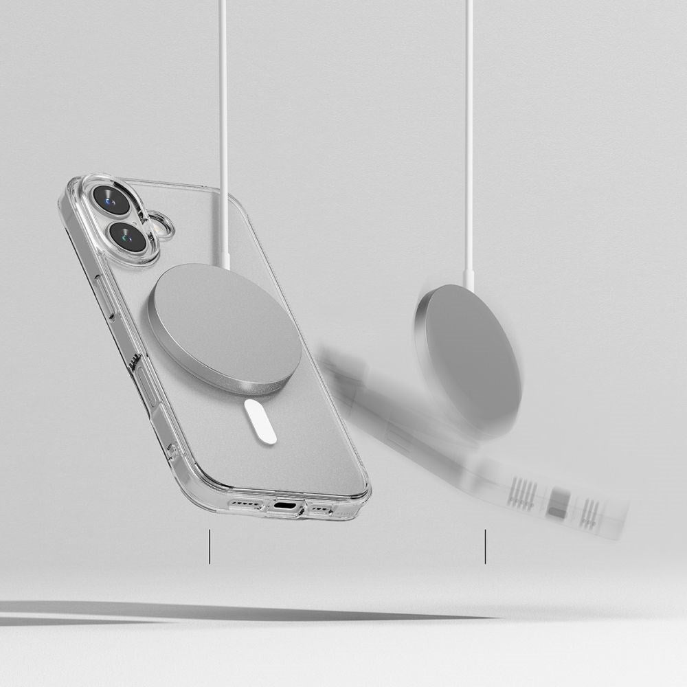 iPhone 16 Ringke Fusion Cover - MagSafe Kompatibel - Mat Gennemsigtig