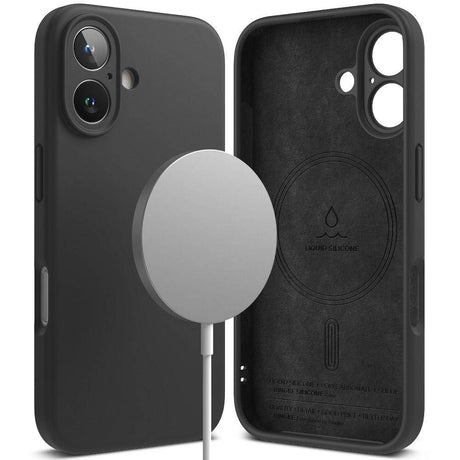 iPhone 16 Ringke Silikone Cover - MagSafe Kompatibel - Sort