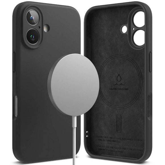 iPhone 16 Ringke Silikone Cover - MagSafe Kompatibel - Sort
