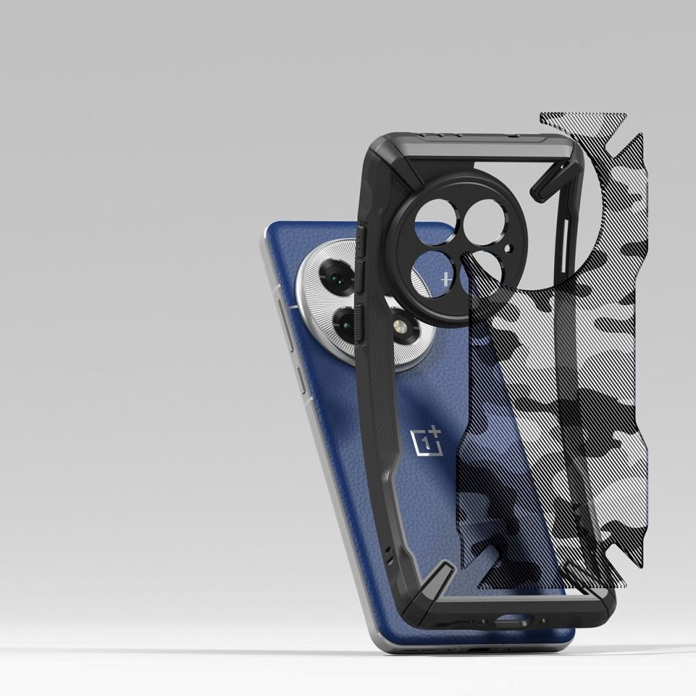OnePlus 13 Ringke Fusion X Cover - Sort / Camouflage