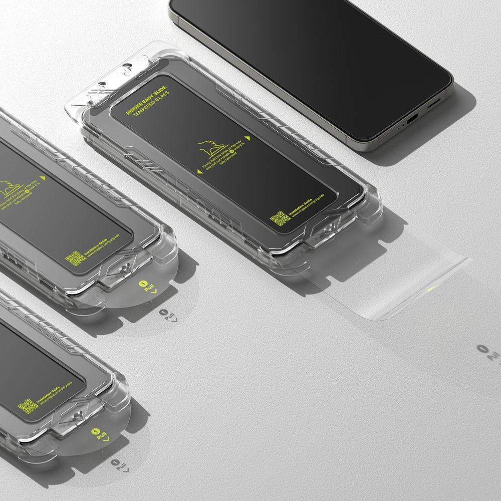 Ringke Samsung Galaxy S25 Easy Slide Hærdet Glas Skærmbeskyttelse – Gennemsigtig