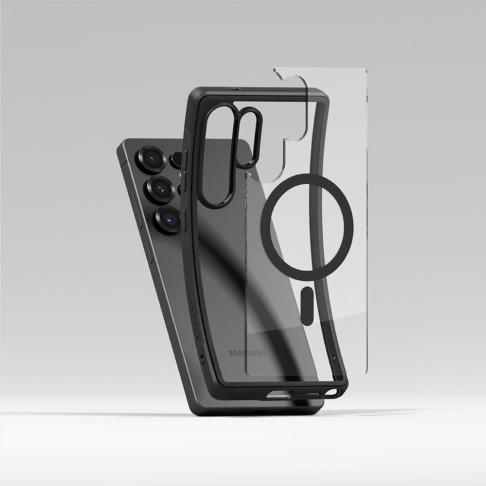 Samsung Galaxy S25 Ultra Ringke Fusion Bold Cover - MagSafe Kompatibel - Gennemsigtig / Sort