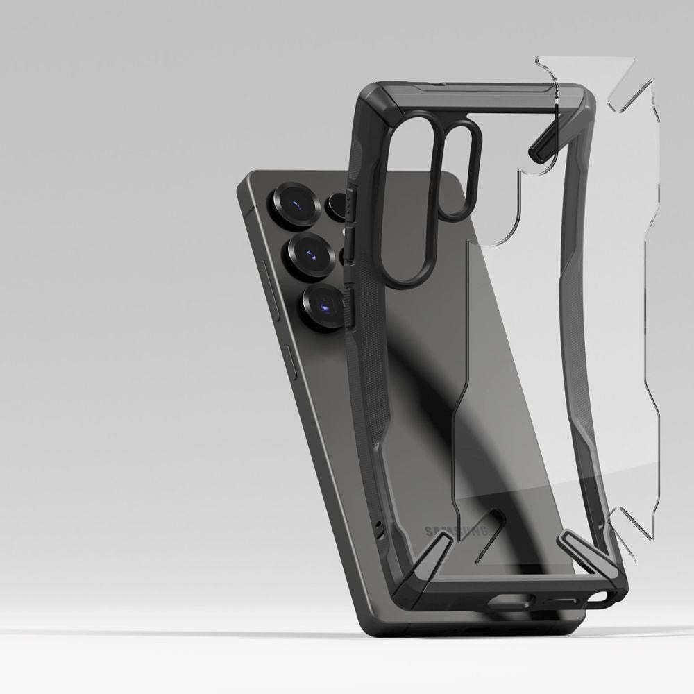 Samsung Galaxy S25 Ultra Ringke Fusion X Cover - Gennemsigtig / Sort