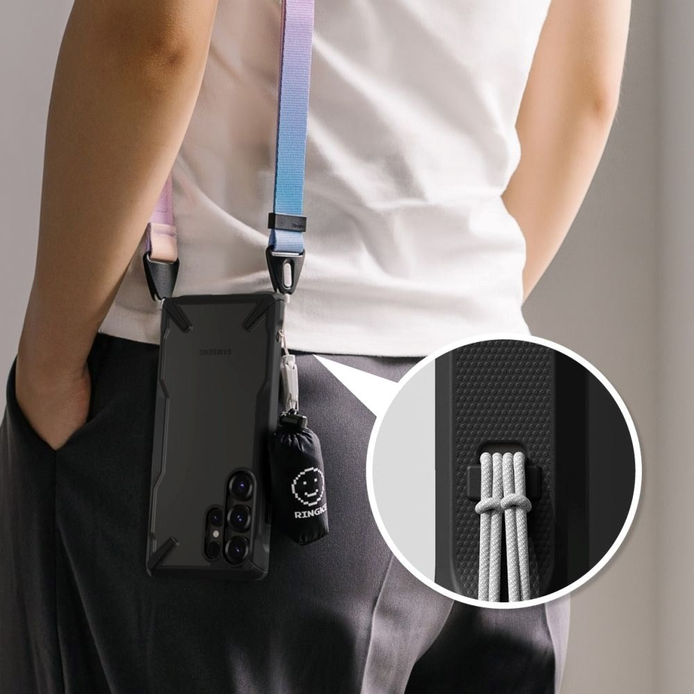 Samsung Galaxy S25 Ultra Ringke Fusion X Cover - Gennemsigtig / Sort