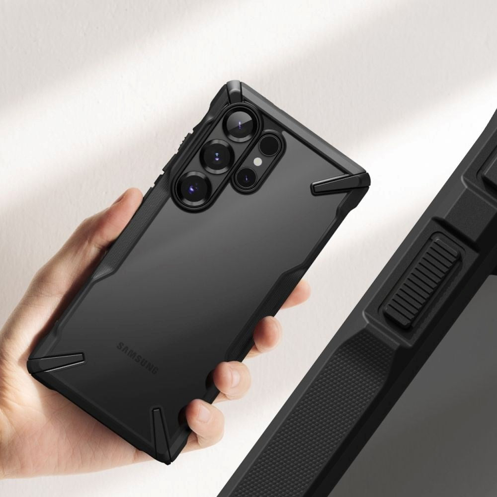Samsung Galaxy S25 Ultra Ringke Fusion X Cover - Gennemsigtig / Sort