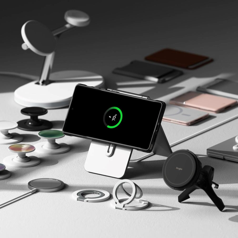 Samsung Galaxy S25 Ultra Ringke Fusion X Cover - MagSafe Kompatibel - Gennemsigtig / Sort