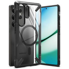 Samsung Galaxy S25 Ultra Ringke Fusion X Cover - MagSafe Kompatibel - Gennemsigtig / Sort
