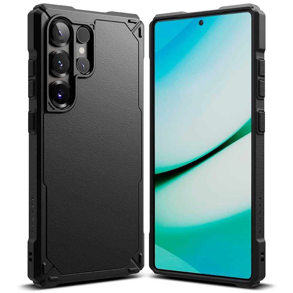 Samsung Galaxy S25 Ultra - Ringke Rugged Gear Plastik Cover - Sort