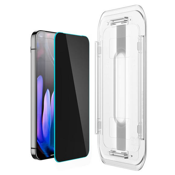 Spigen Google Pixel 10 / 10 Pro / 9 / 9 Pro EZ Fit Privacy Skærmbeskyttelse 2-Pack - Gennemsigtig / Sort