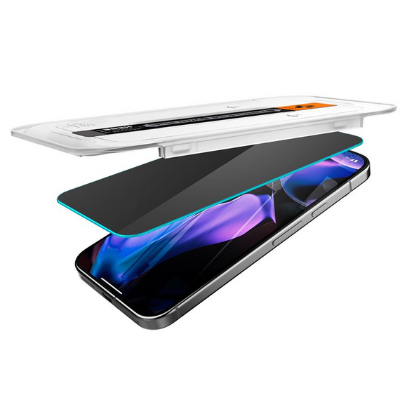 Spigen Google Pixel 10 / 10 Pro / 9 / 9 Pro EZ Fit Privacy Skærmbeskyttelse 2-Pack - Gennemsigtig / Sort