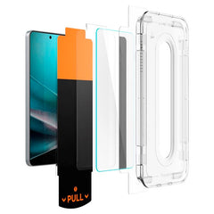 Samsung Galaxy S25 Edge Spigen EZ Fit Glas tR Skærmbeskyttelse - Case Friendly - Gennemsigtig