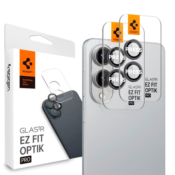 Samsung Galaxy S25 Edge Spigen EZ Fit. tR Optik Pro Kameralinse Beskyttelsesglas - 2 stk - Sort