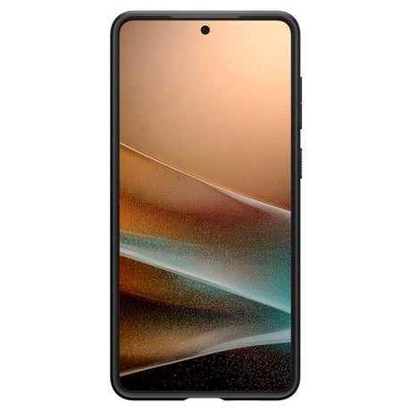 Samsung Galaxy S25 Edge Spigen Liquid Air - Fleksibelt Plastik Cover - Sort