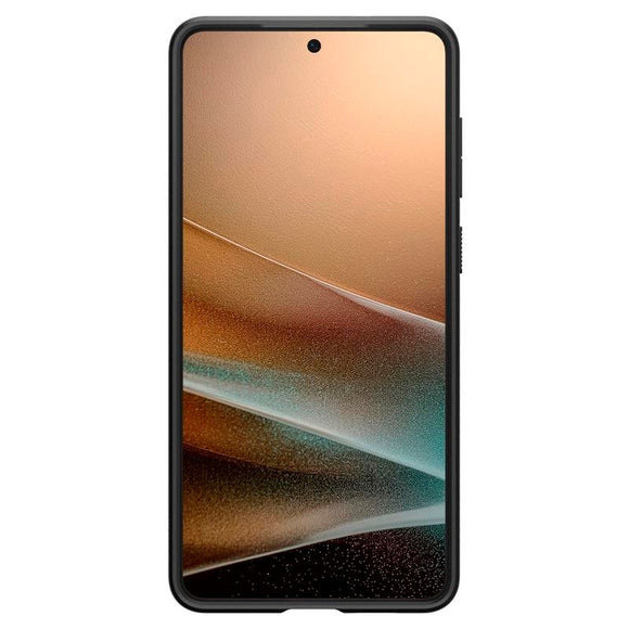 Samsung Galaxy S25 Edge Spigen Liquid Air - Fleksibelt Plastik Cover - Sort