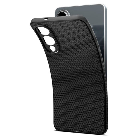 Samsung Galaxy S25 Edge Spigen Liquid Air - Fleksibelt Plastik Cover - Sort