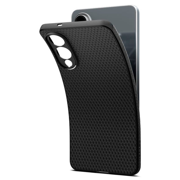 Samsung Galaxy S25 Edge Spigen Liquid Air - Fleksibelt Plastik Cover - Sort