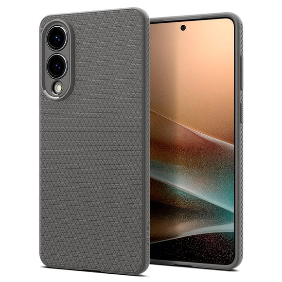 Samsung Galaxy S25 Edge Spigen Liquid Air - Fleksibelt Plastik Cover - Grå