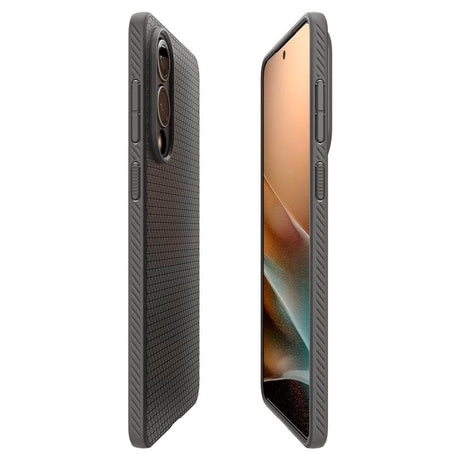 Samsung Galaxy S25 Edge Spigen Liquid Air - Fleksibelt Plastik Cover - Grå