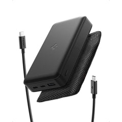 Spigen Essential 30.000mAh Powerbank m. 2 x USB-C - 1 x USB-A - 30W - Sort