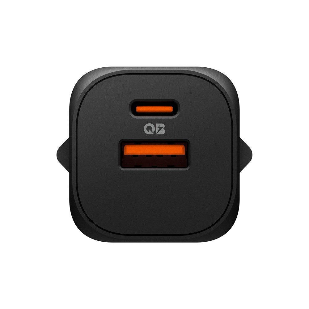 Spigen Essential 35W Vægoplader m. 1 x USB-C & 1 x USB-A - Sort