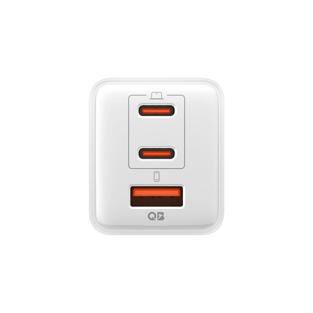 Spigen Essential 47W Vægoplader m. 2 x USB-C & 1 x USB-A - Hvid