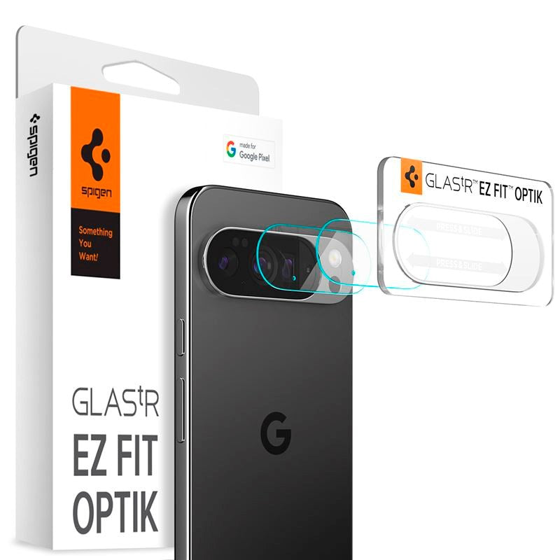 Google Pixel 10 Pro XL Spigen Glass tR EZ Fit Optik Kameralinsebeskyttelsesglas - 2 stk - Gennemsigtig