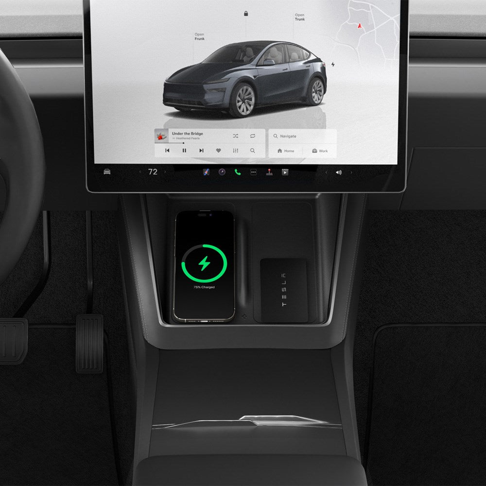 Spigen Wireless Charging Pad Cover til Tesla Model Y Juniper - Sort