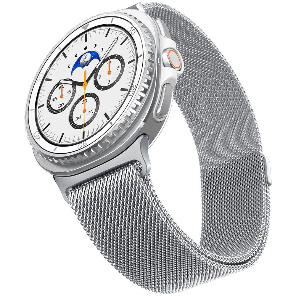 Samsung Galaxy Watch 8 / 8 Classic (40 / 44 / 46mm) Spigen Metal Fit Urrem - Sølv