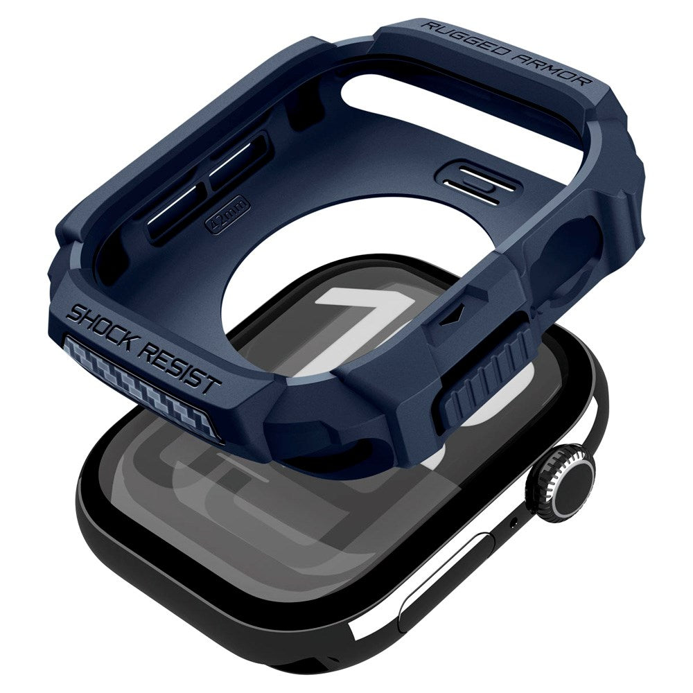 Apple Watch 11 / 10 (42mm) Spigen Rugged Armor 2 Cover - Blå