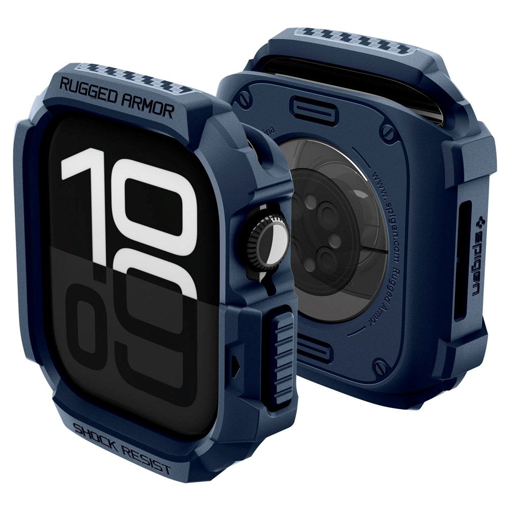 Apple Watch 11 / 10 (42mm) Spigen Rugged Armor 2 Cover - Blå