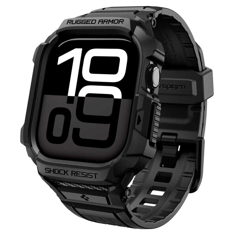Apple Watch 11 (42mm) Spigen Rugged Armor Pro 2 Cover m. Rem - Sort