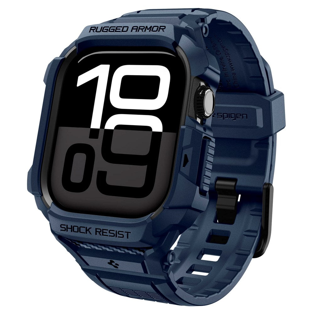Apple Watch 11 (42mm) Spigen Rugged Armor Pro 2 Cover m. Rem - Blå