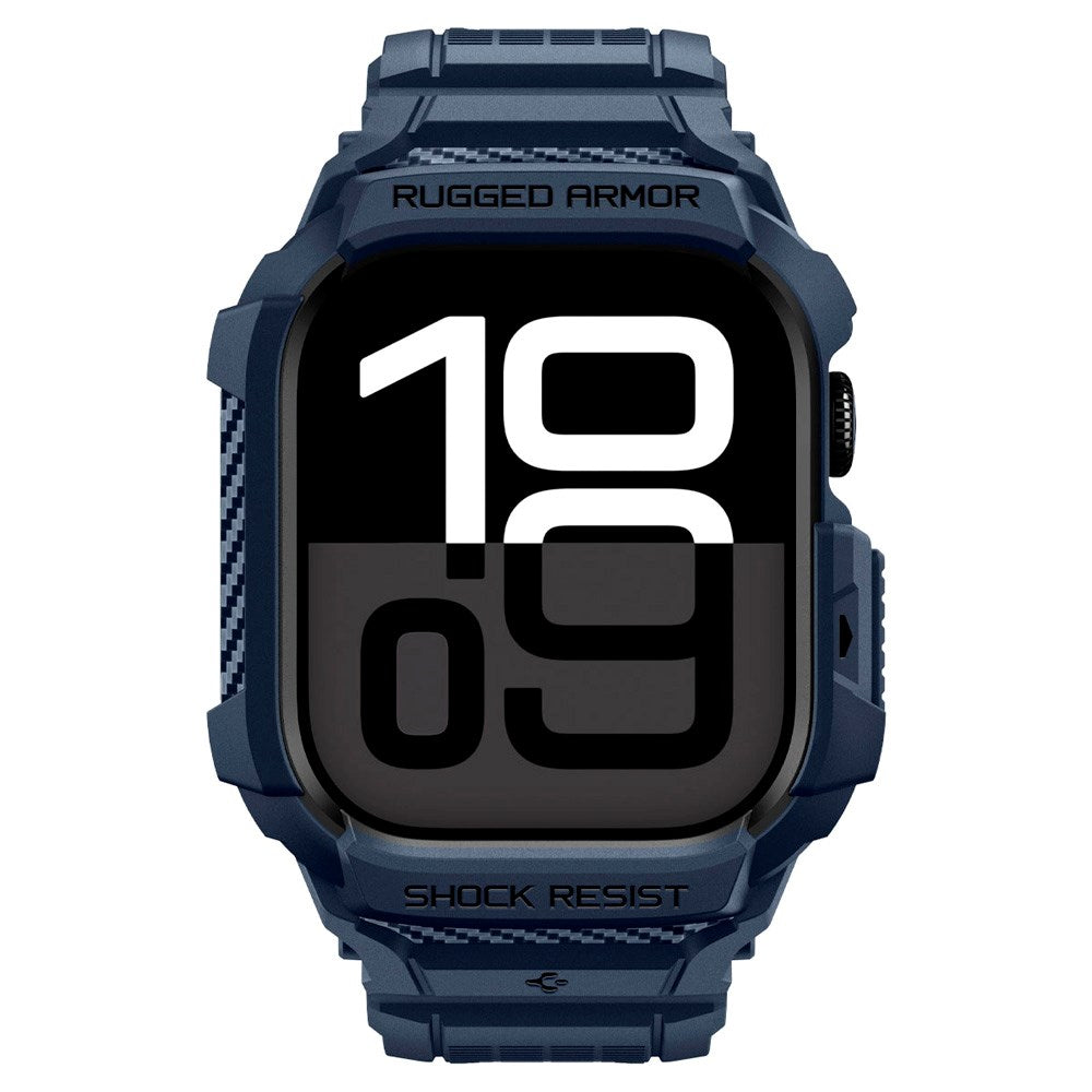 Apple Watch 11 (42mm) Spigen Rugged Armor Pro 2 Cover m. Rem - Blå