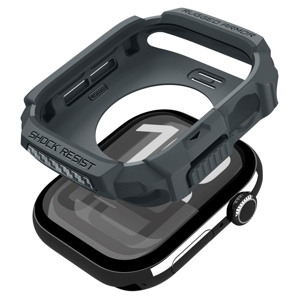 Apple Watch 11 / 10 (46mm) Spigen Rugged Armor 2 Cover - Grå