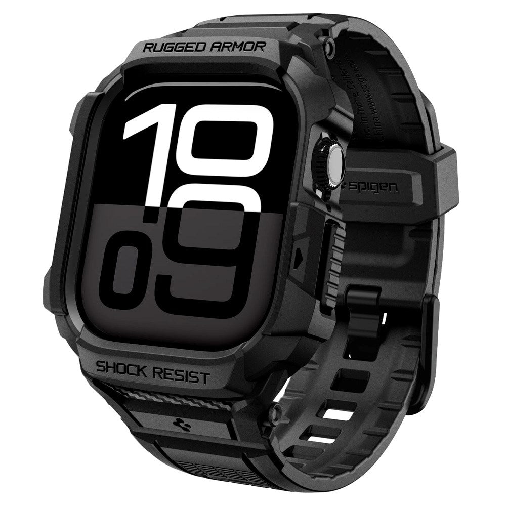 Apple Watch 11 (46mm) Spigen Rugged Armor Pro 2 Cover m. Rem - Sort