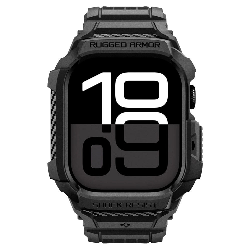 Apple Watch 11 (46mm) Spigen Rugged Armor Pro 2 Cover m. Rem - Sort