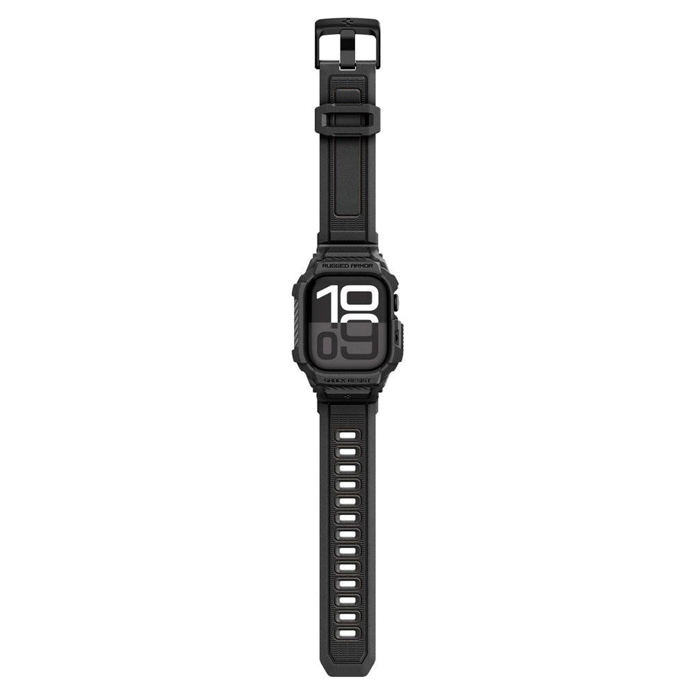 Apple Watch 11 (46mm) Spigen Rugged Armor Pro 2 Cover m. Rem - Sort