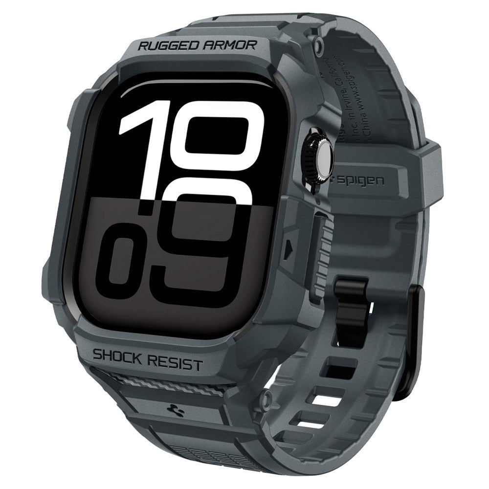 Apple Watch 11 (46mm) Spigen Rugged Armor Pro 2 Cover m. Rem - Grå