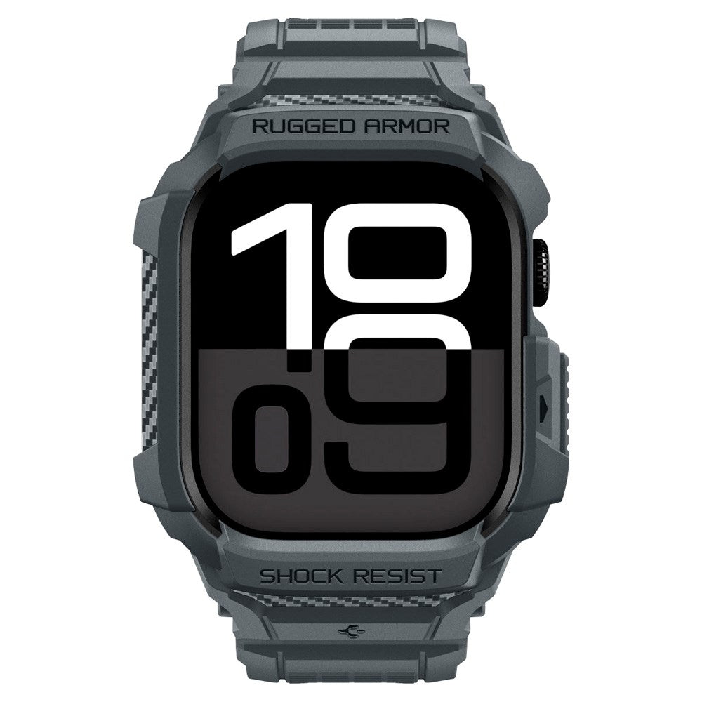 Apple Watch 11 (46mm) Spigen Rugged Armor Pro 2 Cover m. Rem - Grå