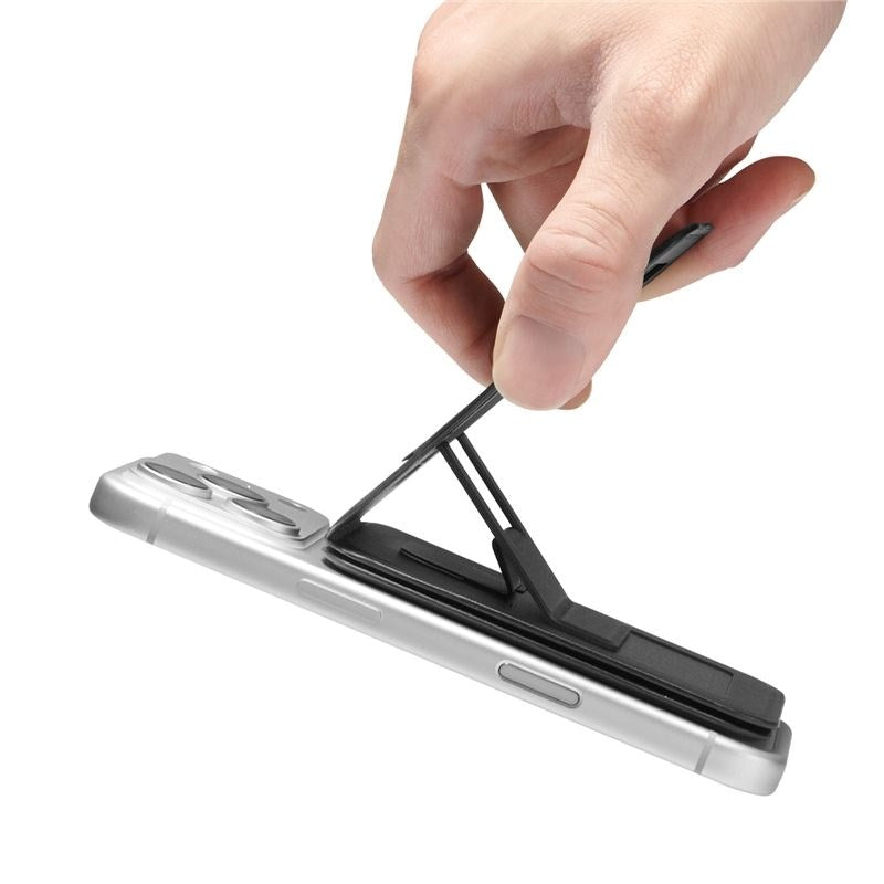 Spigen Slim Fold Kortholder til 1 Kort m. Ståfunktion - MagSafe Kompatibel - Sort