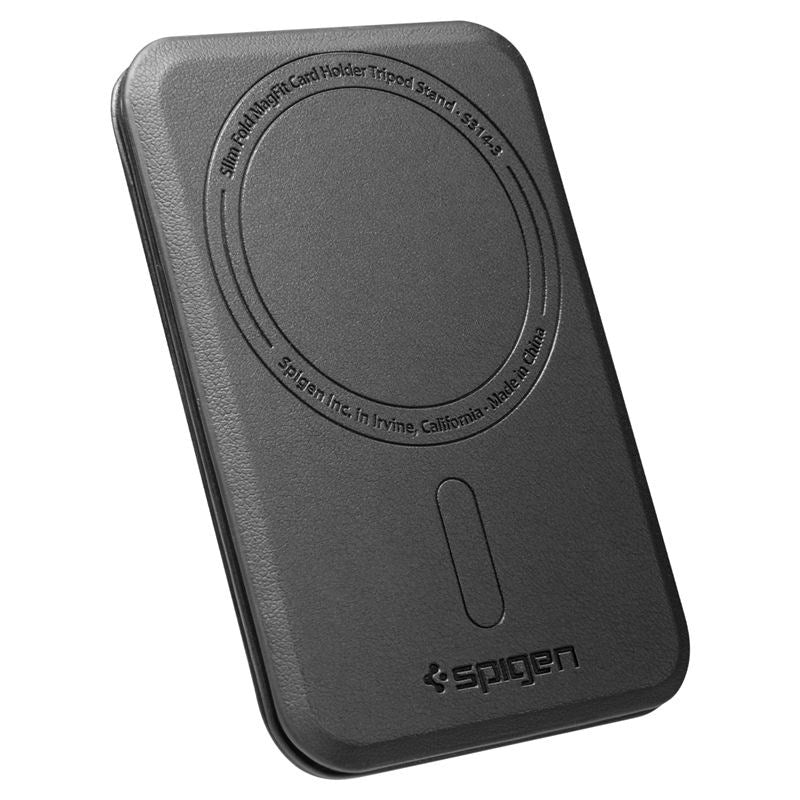 Spigen Slim Fold Kortholder til 1 Kort m. Ståfunktion - MagSafe Kompatibel - Sort