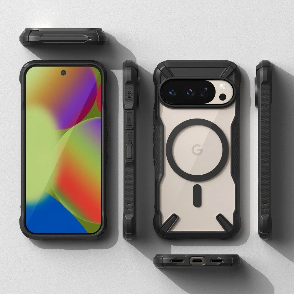 Google Pixel 10 / 10 Pro Ringke Fusion X Cover - MagSafe Kompatibel - Sort / Gennemsigtig