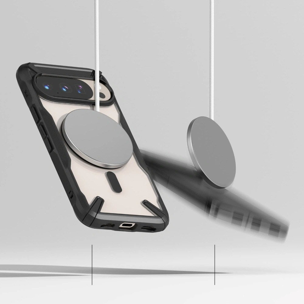 Google Pixel 10 / 10 Pro Ringke Fusion X Cover - MagSafe Kompatibel - Sort / Gennemsigtig