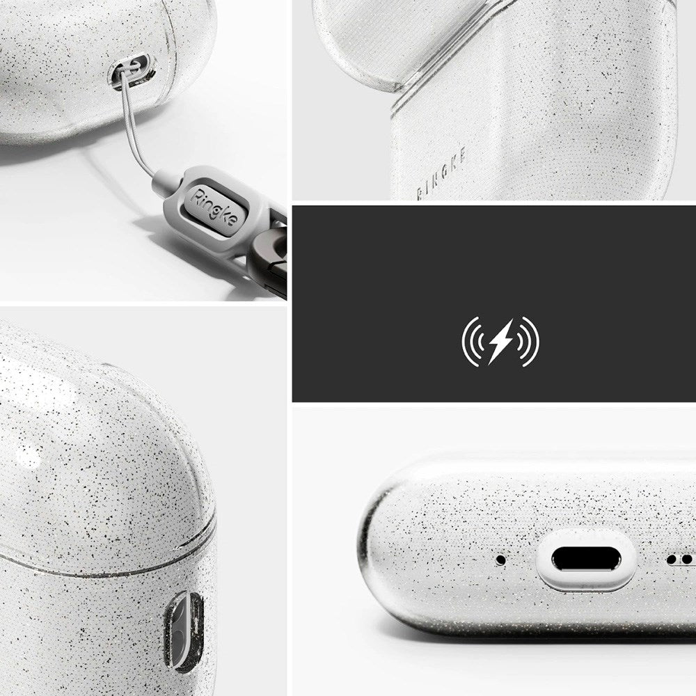 Apple AirPods Pro (3. gen.) Ringke Air Cover - Gennemsigtig / Glitter